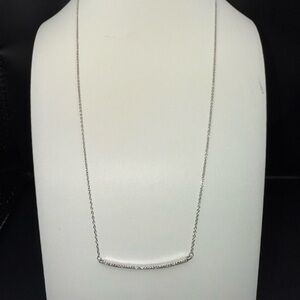 Elegant Sterling Silver Bar Necklace. Gorgeous.